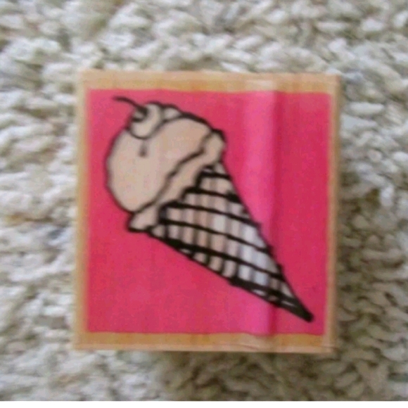 New Ice cream cone Rubber Stamp by Vap! Scrap - Picture 1 of 2